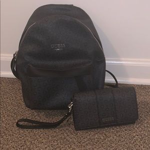 Guess book bag and wallet set